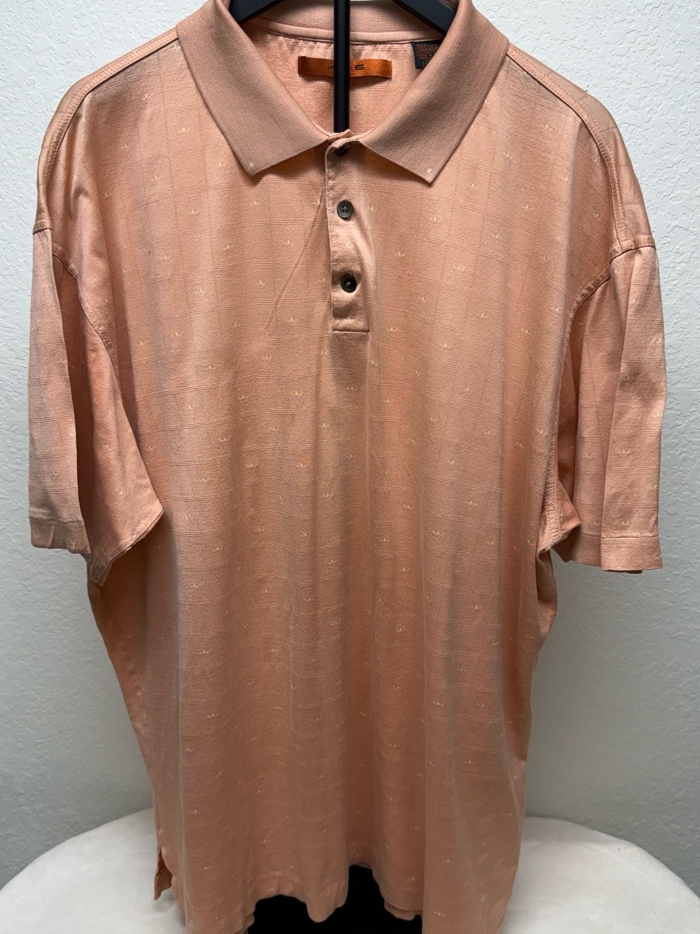 Men's Short-Sleeve Polo Shirt in Soft Peach